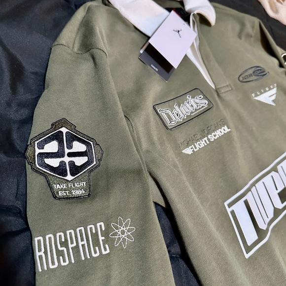 Jordan Olive Green Polo Shirt - Picture 1 of 7